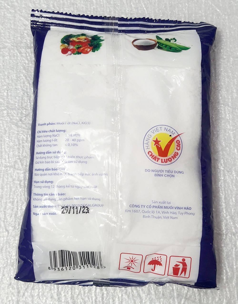 Muối sấy I-ốt Sosal Group gói 500g bao  50 gói  ( 25kg )